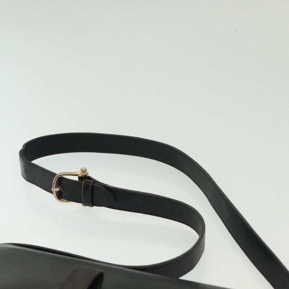 Authentic CELINE Shoulder Bag Leather Navy Gold - Picture 6 of 16